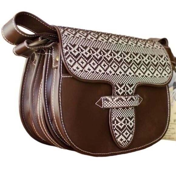 [NWT] Rare Juan Valdez Café Leather Shoulder Bag - Picture 1 of 16